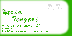 maria tengeri business card
